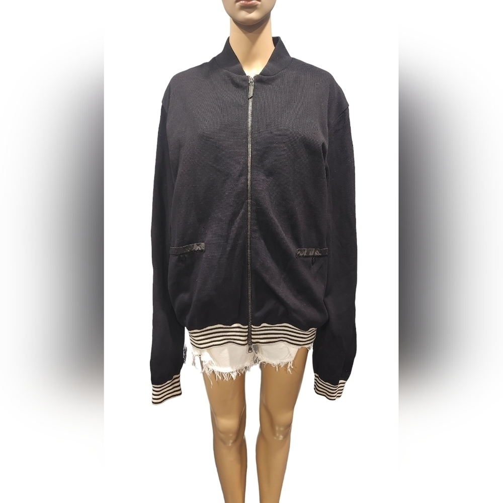 Nike Sportswear Made In Italy Men's Ribbed Knit Trim Bomber Jacket Sz Xl